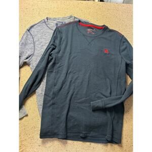 Express Men's Lot Thermal Long Sleeve Tshirts Large Blue Waffle Indi Grunge Y2k